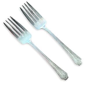 Regal Pure Silverplate Tulip 2 Cake Salad Forks